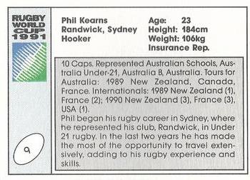 1991 Regina Rugby World Cup #9 Phil Kearns Back